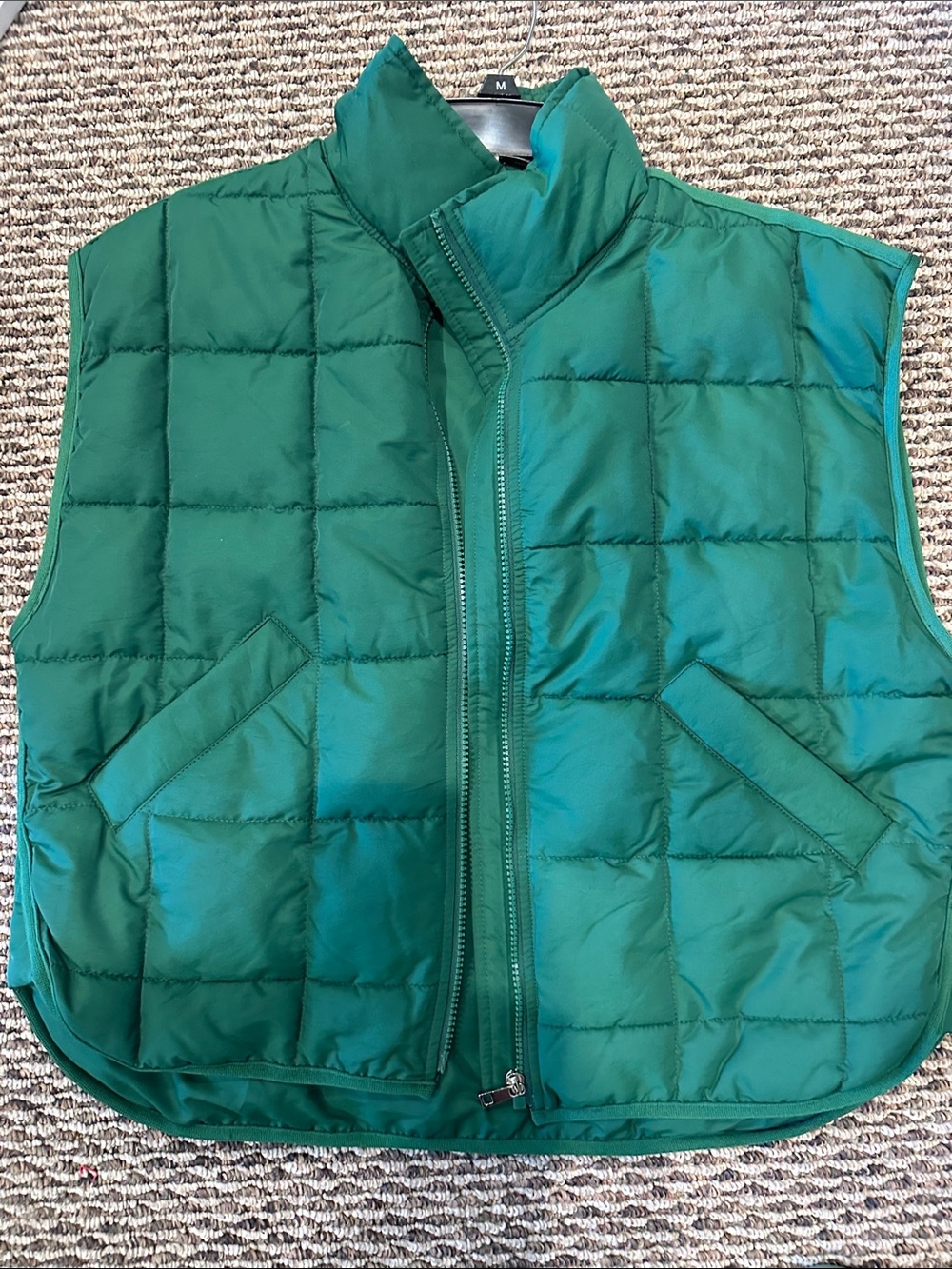 Zenana Outfitters Quilted Puffer Vest - Forest Green